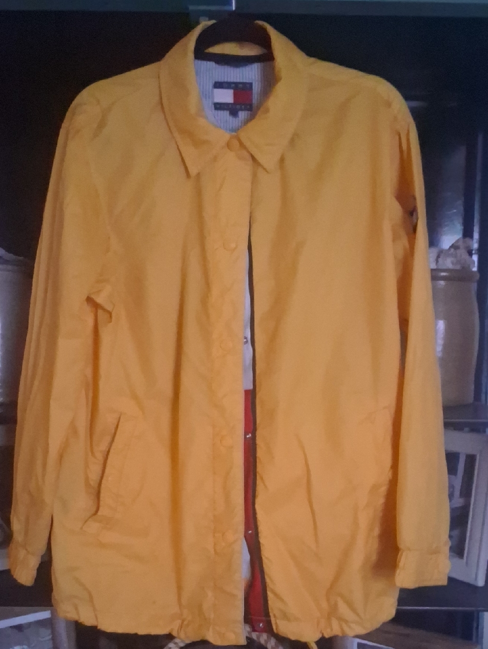 1990 Vintage Tommy Hilfiger Yellow Lightweight Bomber Jacket